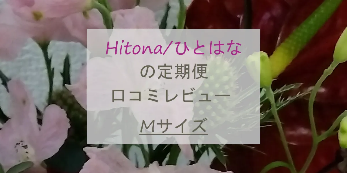 Hitona(ひとはなの)の定期便(サブスク)Mサイズ レッドを口コミレビュー