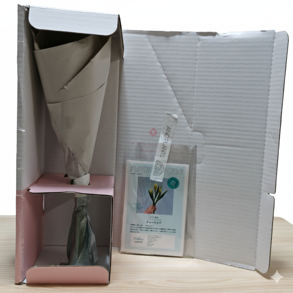 アンドプランツお花の定期便ミディアムの梱包